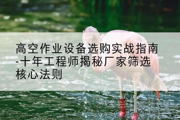 马龙剪叉式升降机厂家-高空作业设备选购实战指南-十年工程师揭秘厂家筛选核心法则